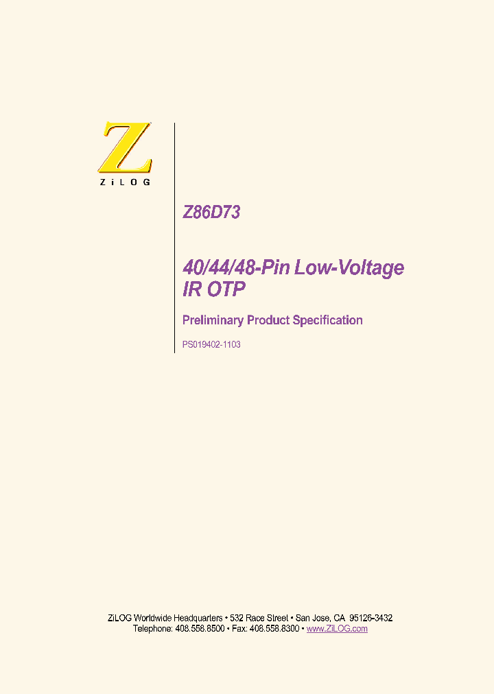 Z86D7308PSC_262164.PDF Datasheet