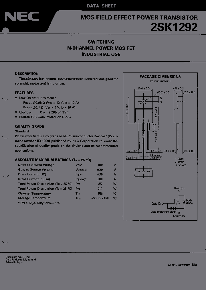 2SK1292_219063.PDF Datasheet