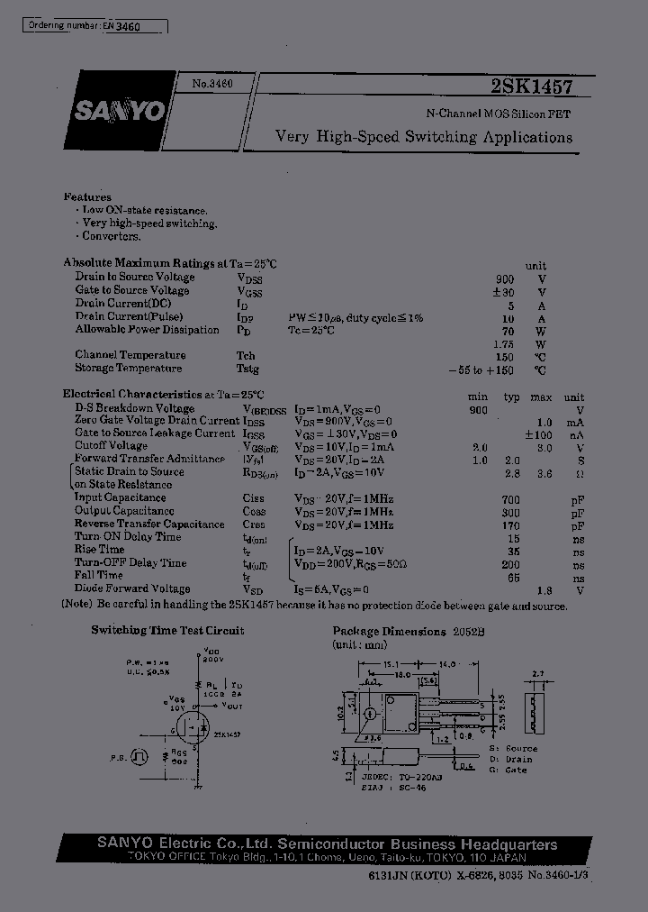 2SK1457_213699.PDF Datasheet