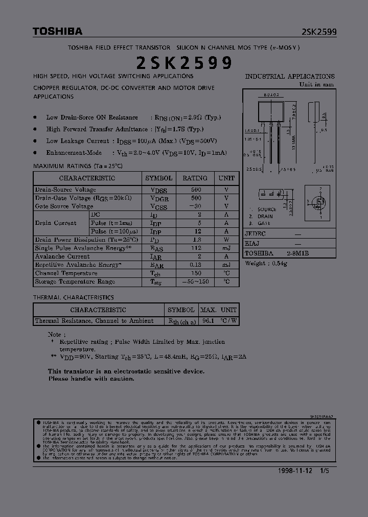 2SK2599_216936.PDF Datasheet
