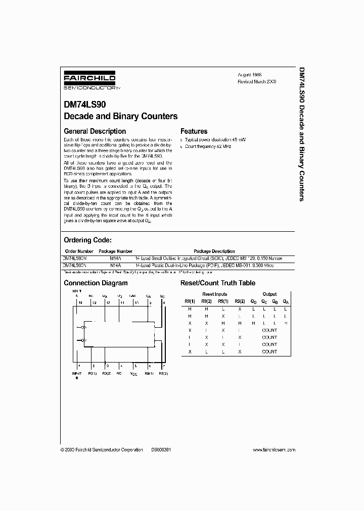74LS90_270012.PDF Datasheet Download --- IC-ON-LINE