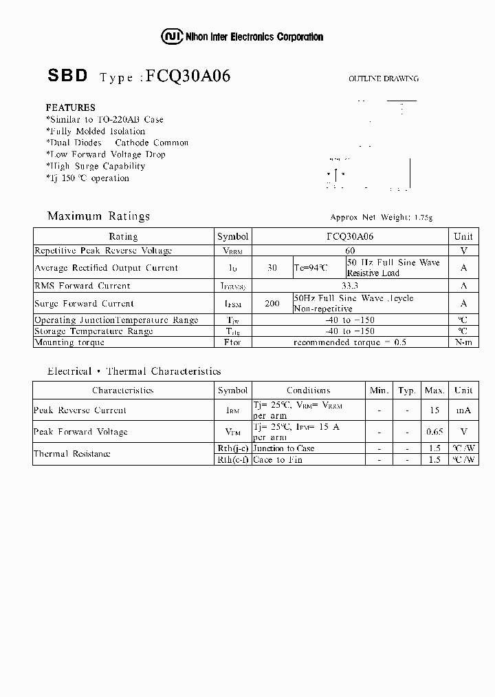 FCQ30A06_233121.PDF Datasheet Download --- IC-ON-LINE