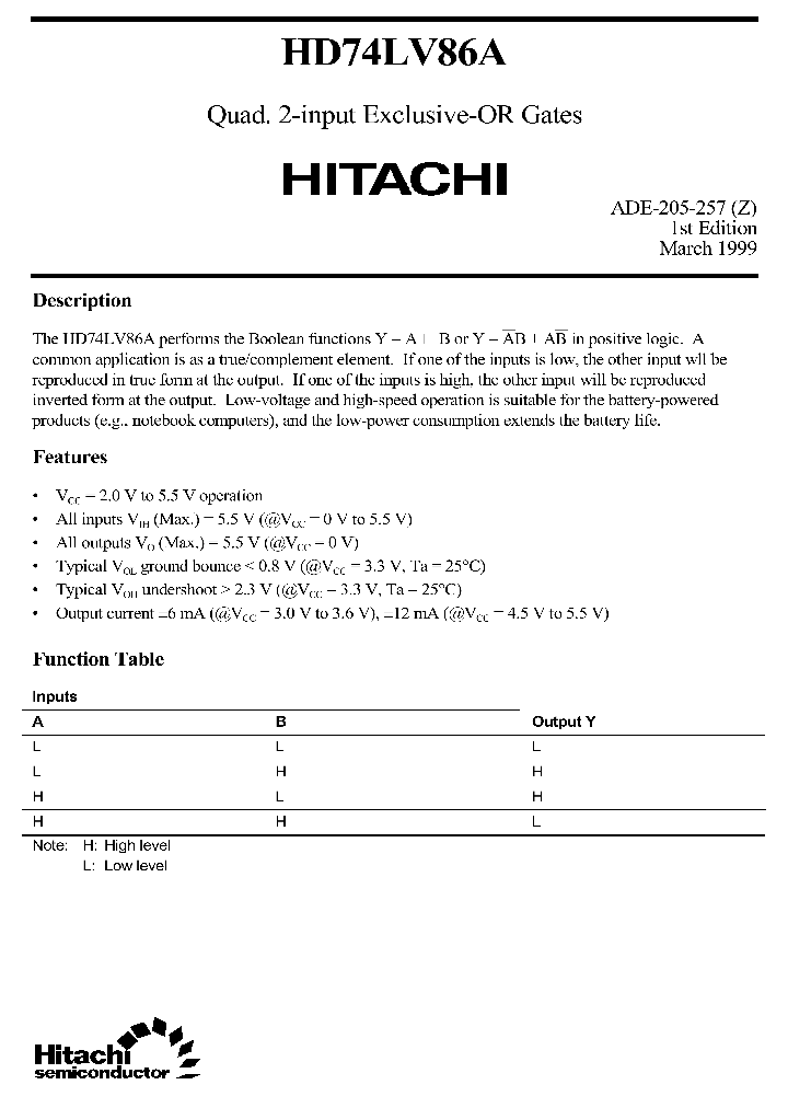 HD74LV86A_238760.PDF Datasheet
