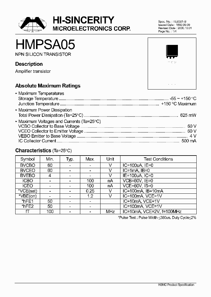 HMPSA05_231745.PDF Datasheet