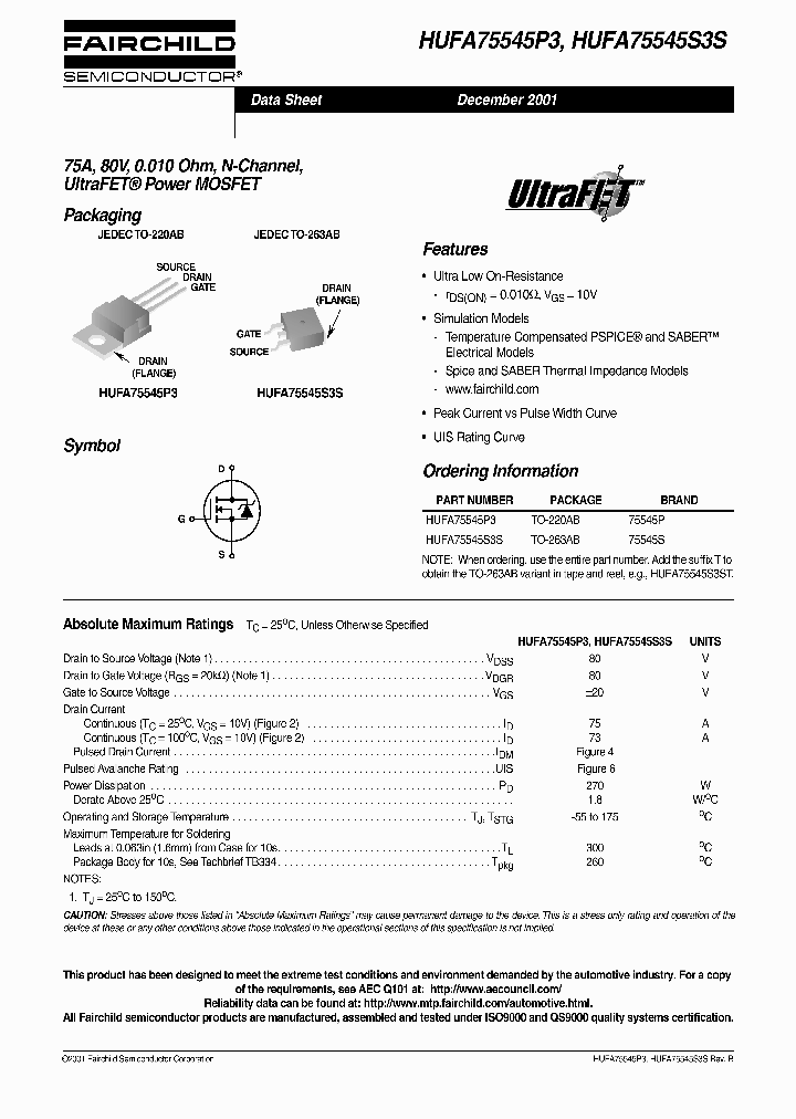 HUFA75545P3_224337.PDF Datasheet