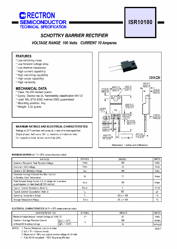 ISR10100_298003.PDF Datasheet