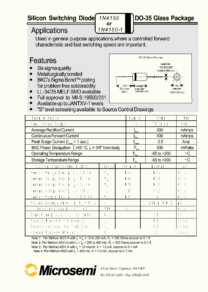 JANTX1N4150_235343.PDF Datasheet