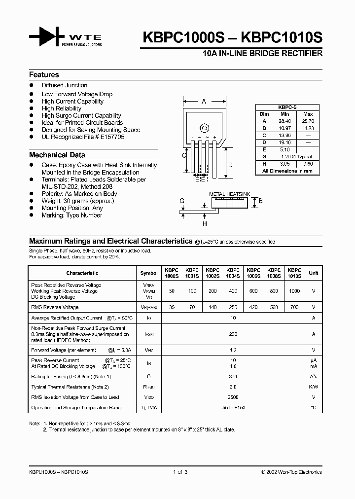 KBPC1008S_37773.PDF Datasheet