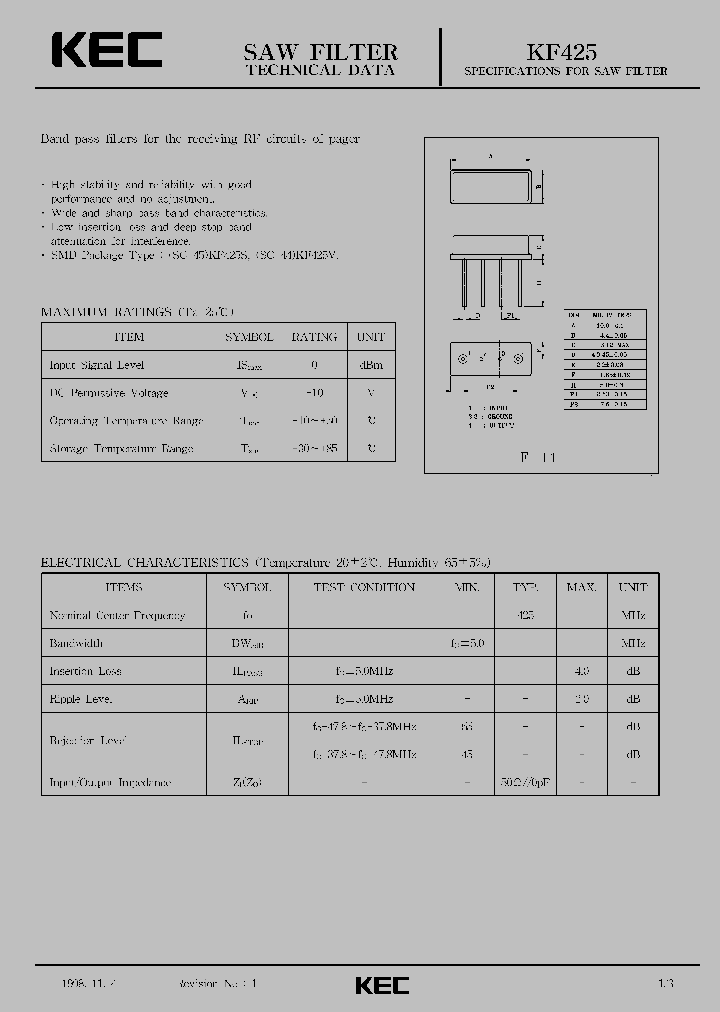 KF425_237713.PDF Datasheet