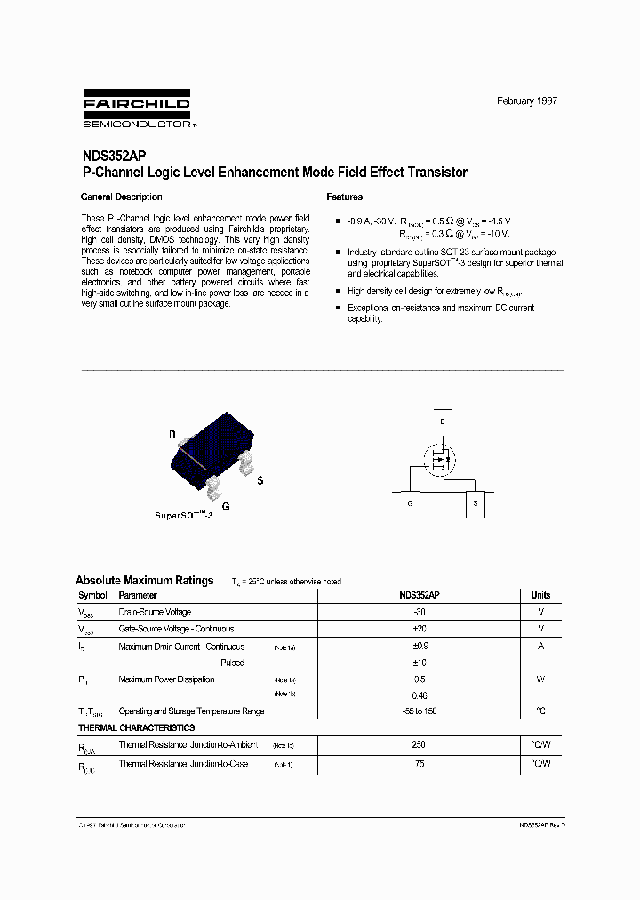 NDS352AP_225289.PDF Datasheet