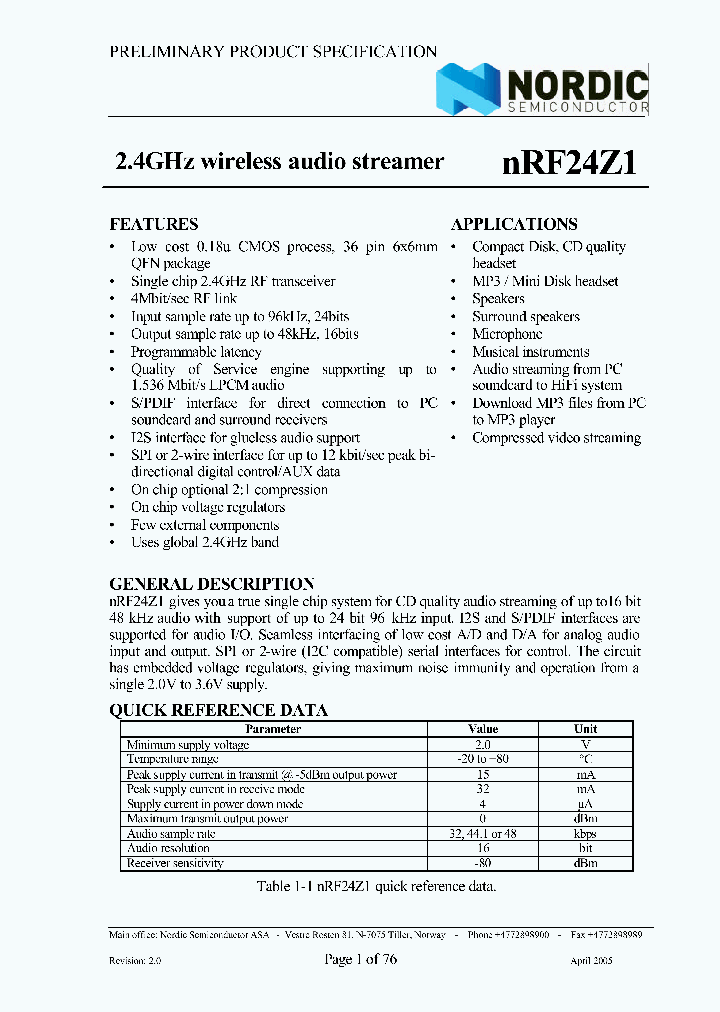 NRF24Z1_198122.PDF Datasheet
