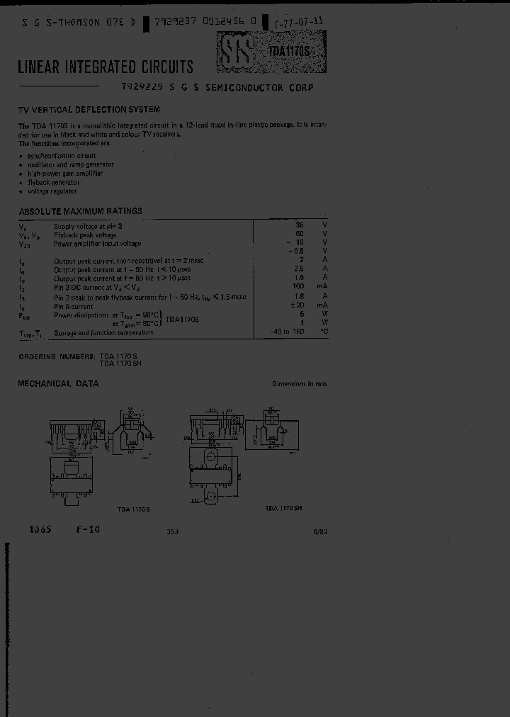 TDA1170S_156178.PDF Datasheet