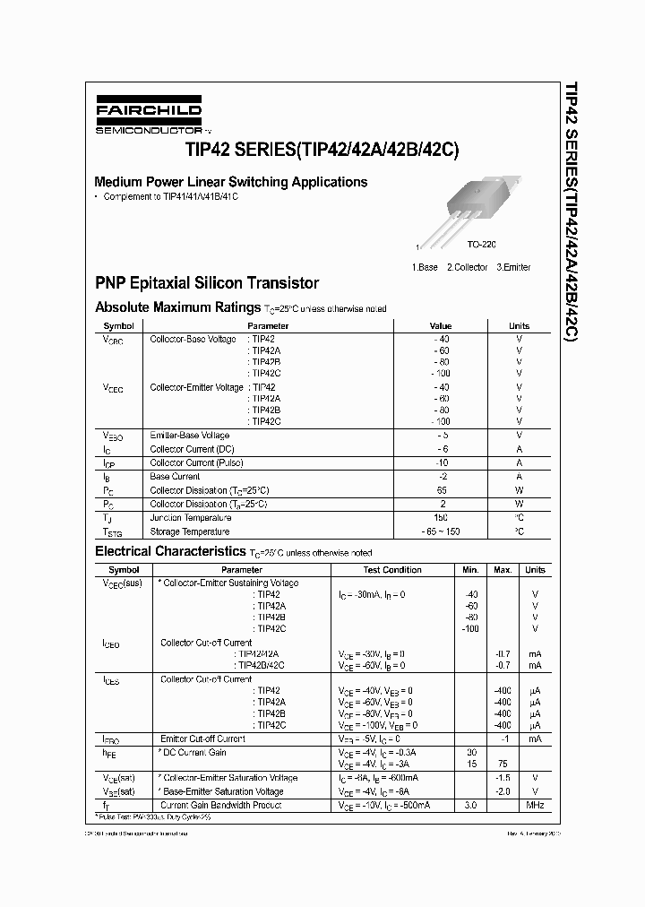 TIP42_273107.PDF Datasheet