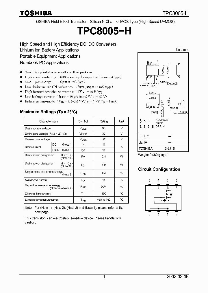 TPC8005-H_222367.PDF Datasheet