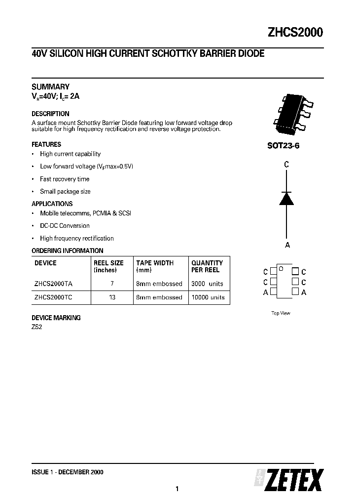 ZHCS2000_227485.PDF Datasheet