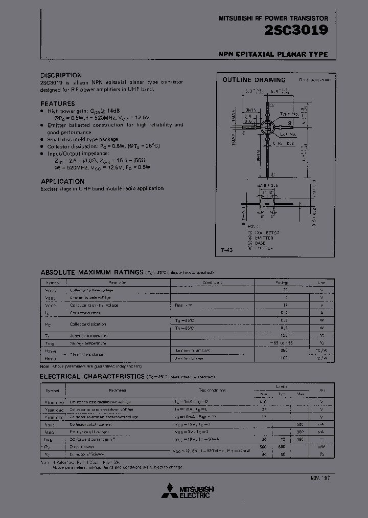 2SC3019_305647.PDF Datasheet