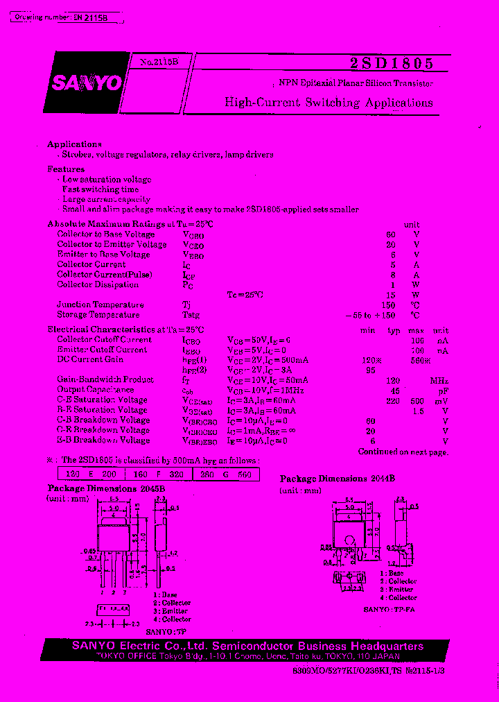 2SD1805_311139.PDF Datasheet