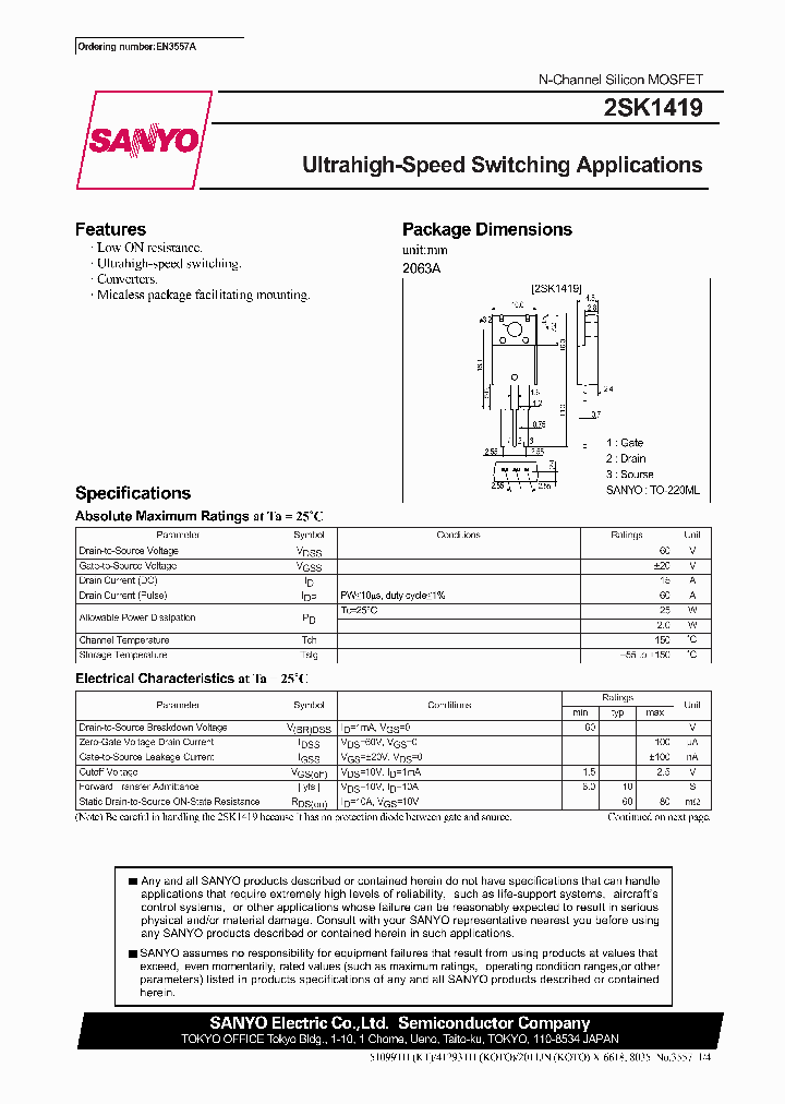 2SK1419_346363.PDF Datasheet