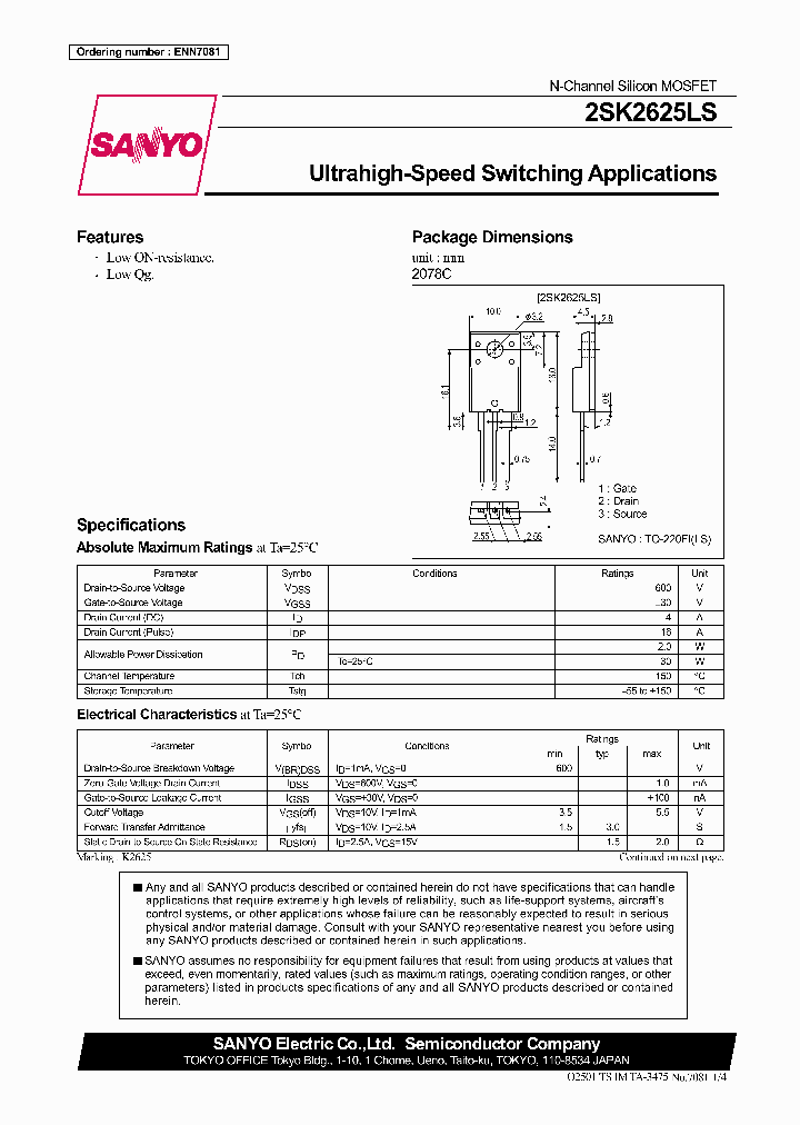 2SK2625_359444.PDF Datasheet