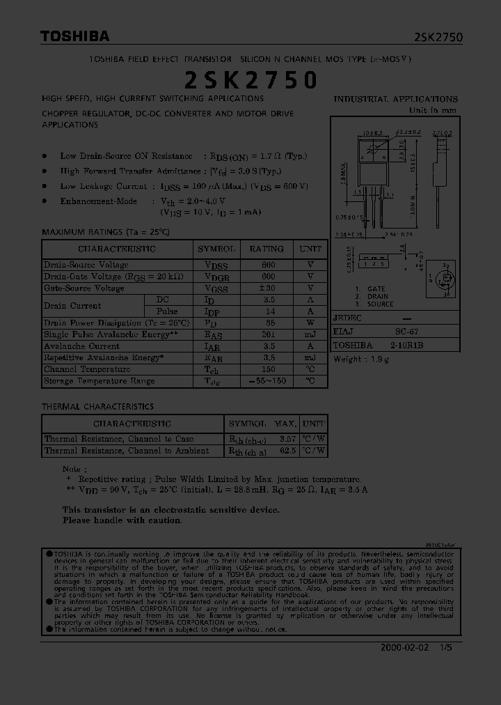 2SK2750_201568.PDF Datasheet