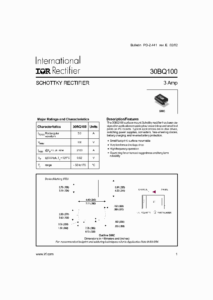30BQ100_196434.PDF Datasheet Download --- IC-ON-LINE