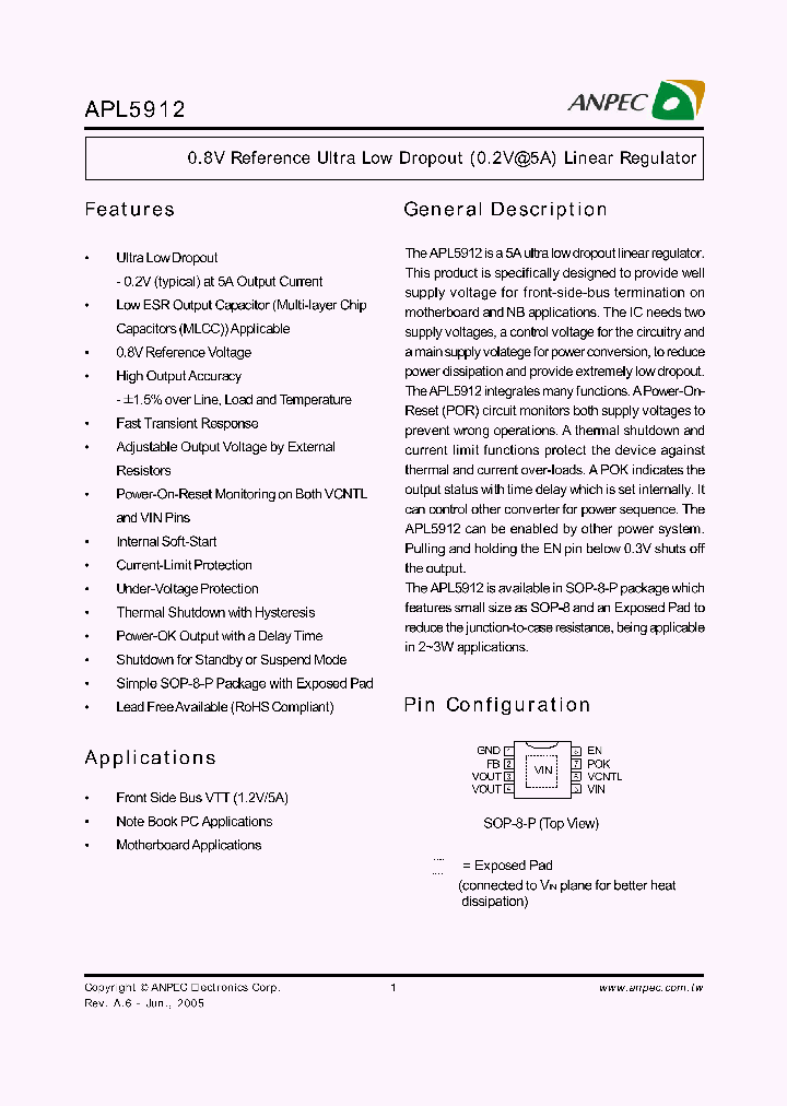 APL5912_336085.PDF Datasheet Download --- IC-ON-LINE