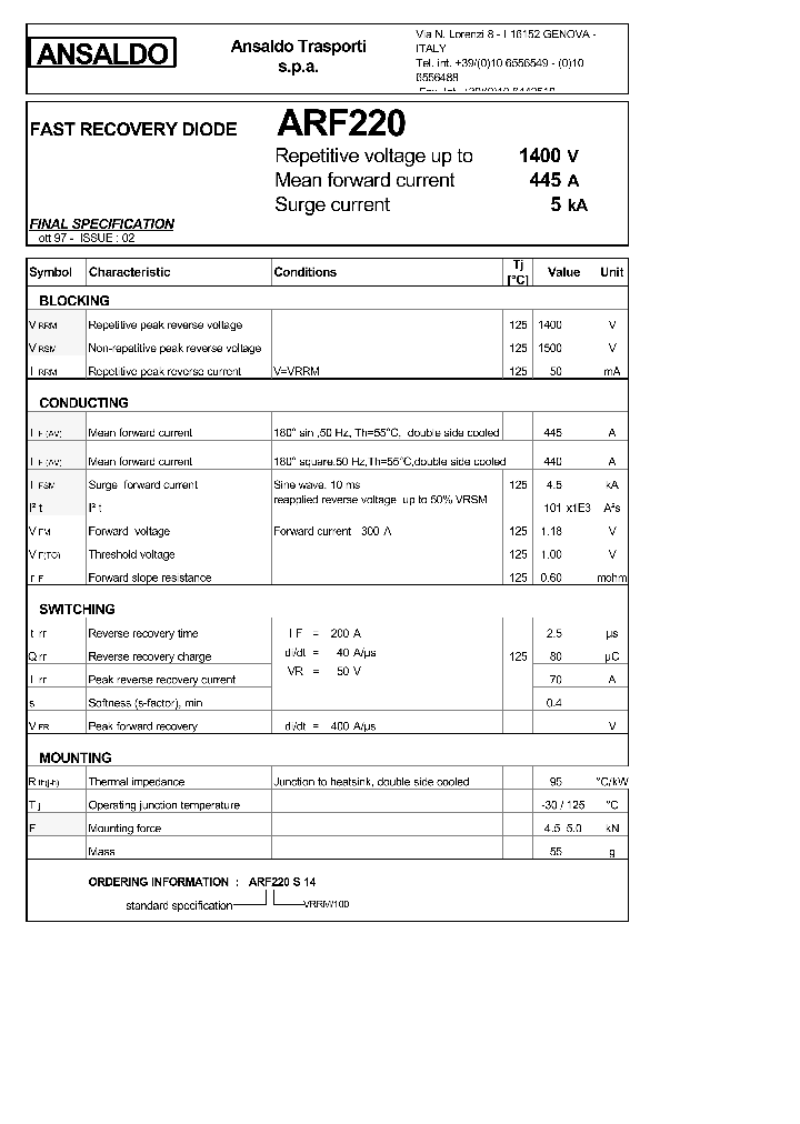 ARF220S14_379159.PDF Datasheet