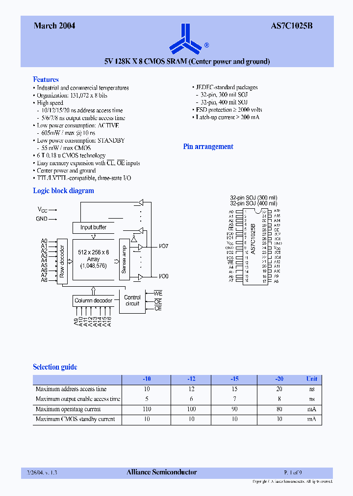 AS7C1025B_310612.PDF Datasheet