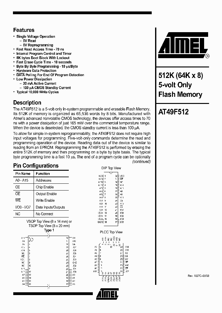 AT49F512-70TC_380003.PDF Datasheet