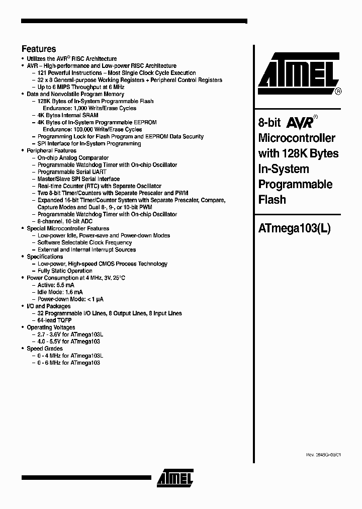 ATMEGA103-6AI_332211.PDF Datasheet