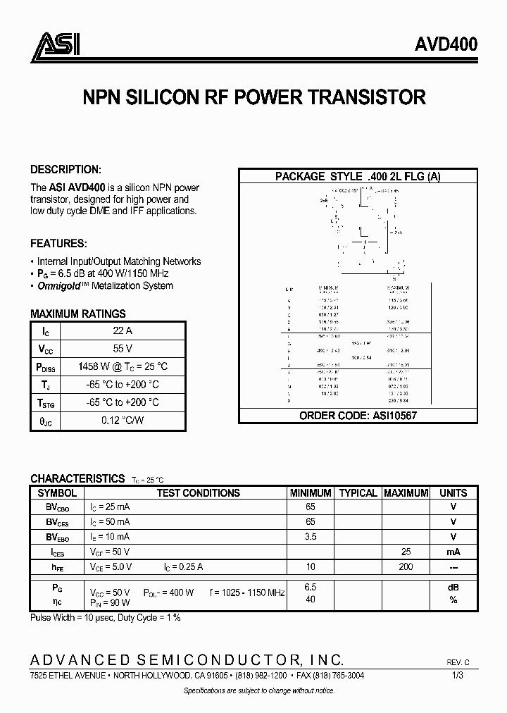 AVD400_324122.PDF Datasheet