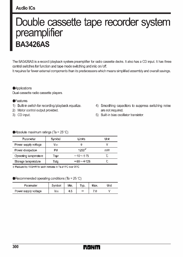 BA3426AS_381326.PDF Datasheet Download --- IC-ON-LINE