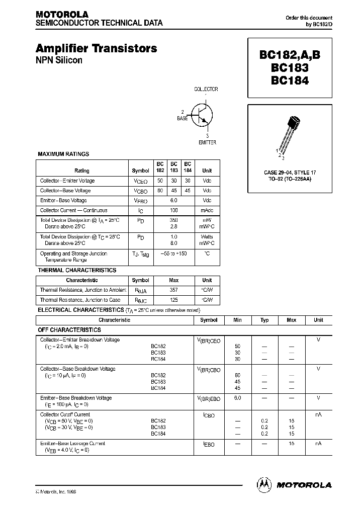 BC182B_213983.PDF Datasheet Download --- IC-ON-LINE