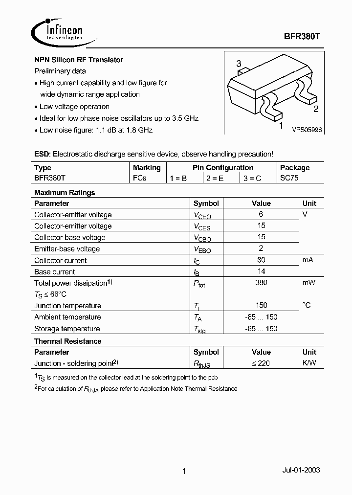 BFR380T_385158.PDF Datasheet