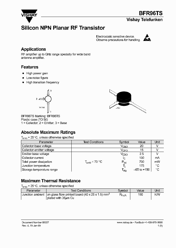 BFR96TS_180771.PDF Datasheet