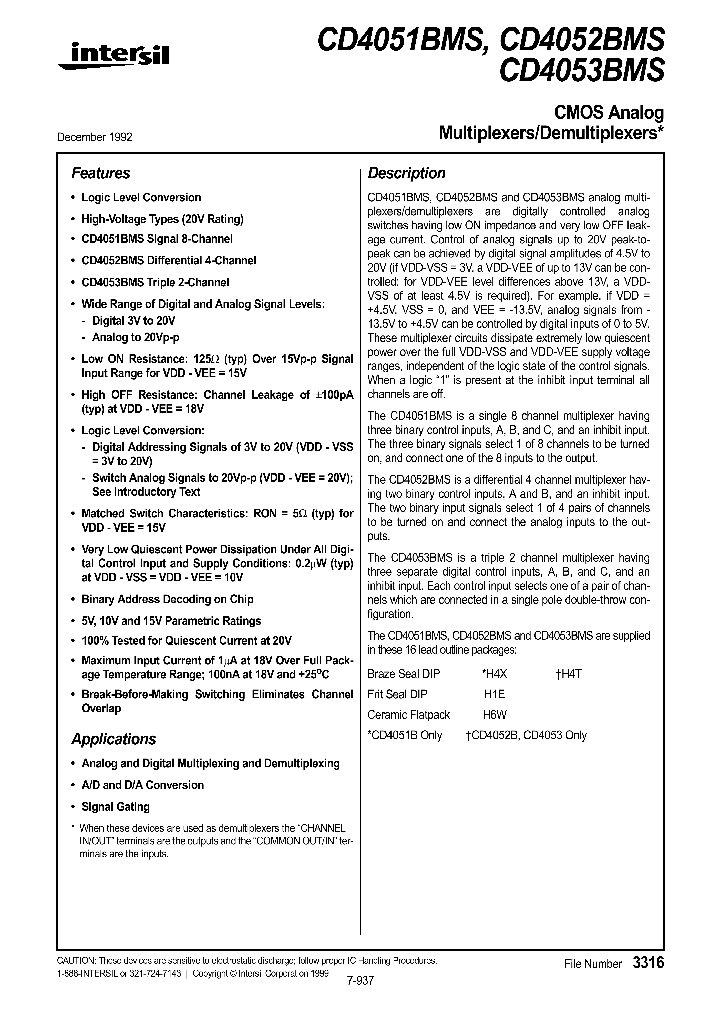 CD4051_319327.PDF Datasheet