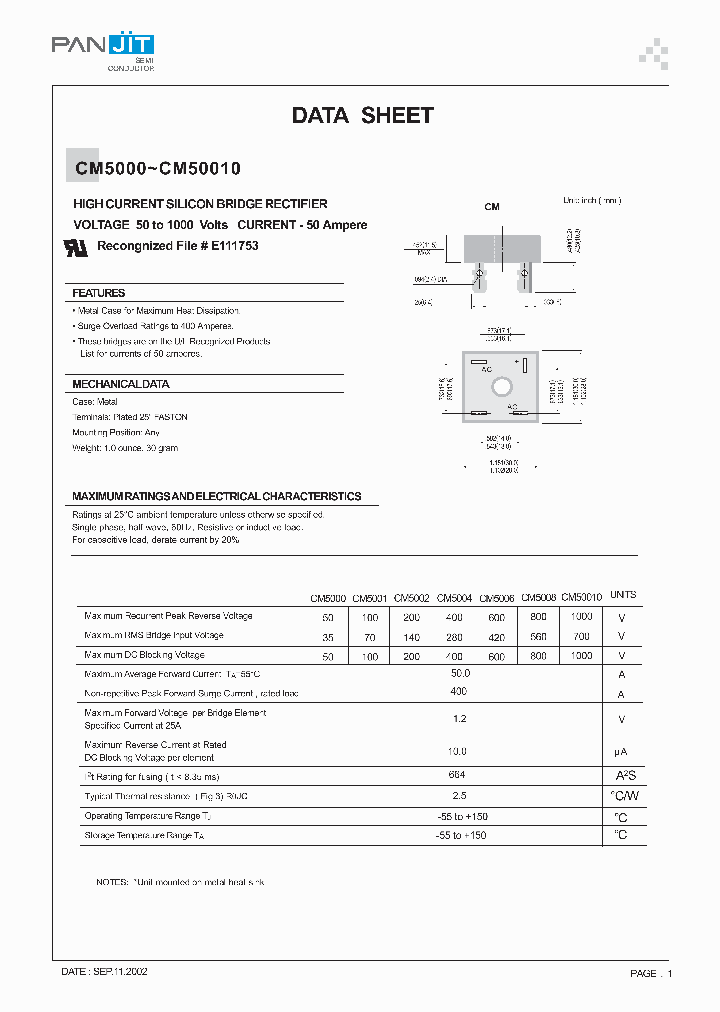 CM5001_306162.PDF Datasheet