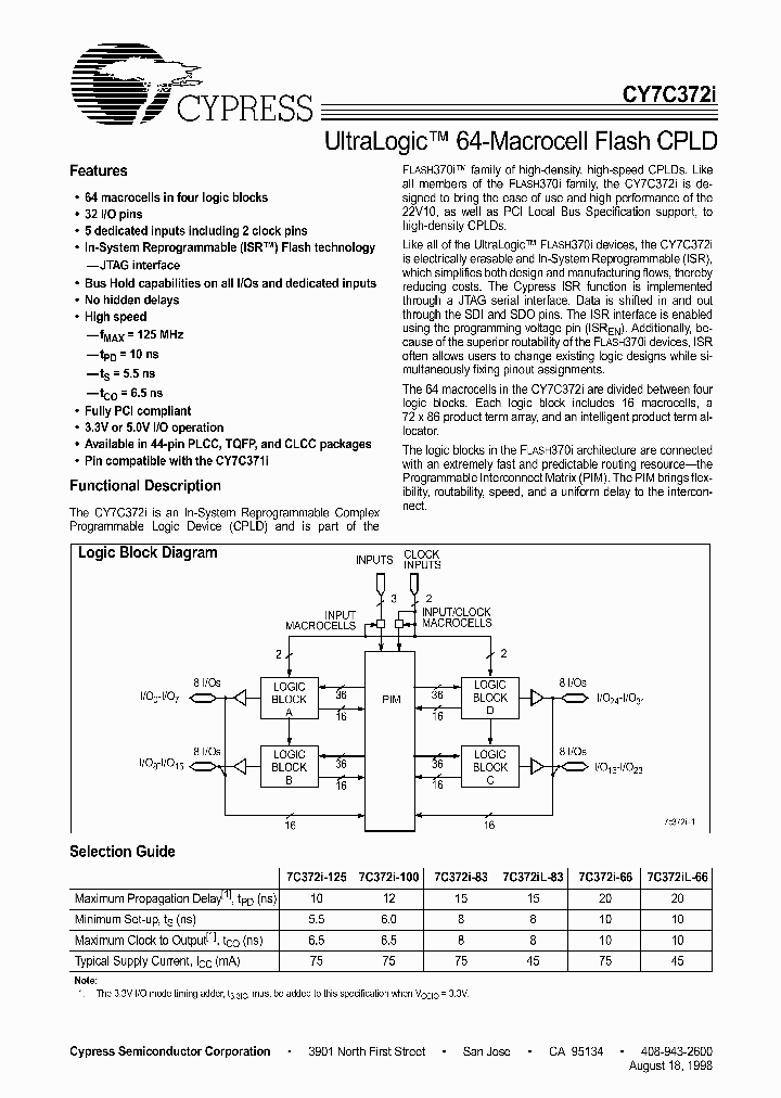 CY7C372I_317406.PDF Datasheet