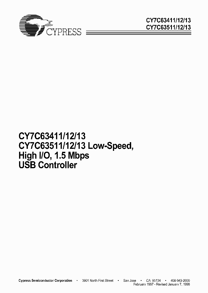 CY7C63411_193303.PDF Datasheet