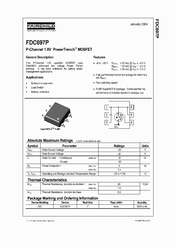 FDC697P_343733.PDF Datasheet