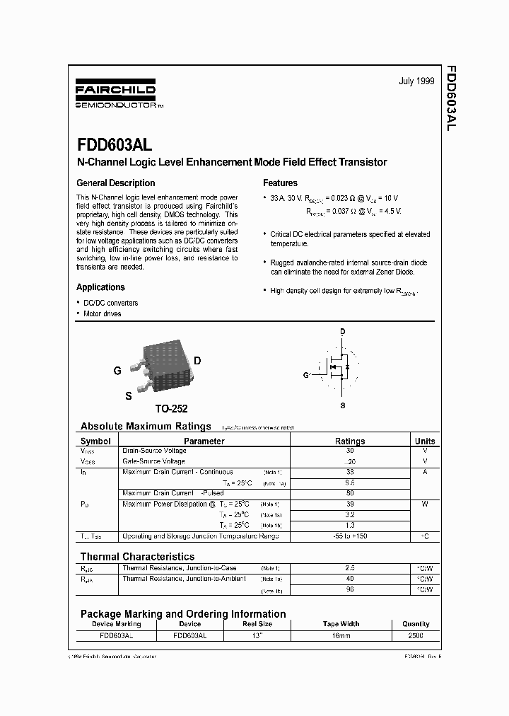 FDD603AL_308219.PDF Datasheet