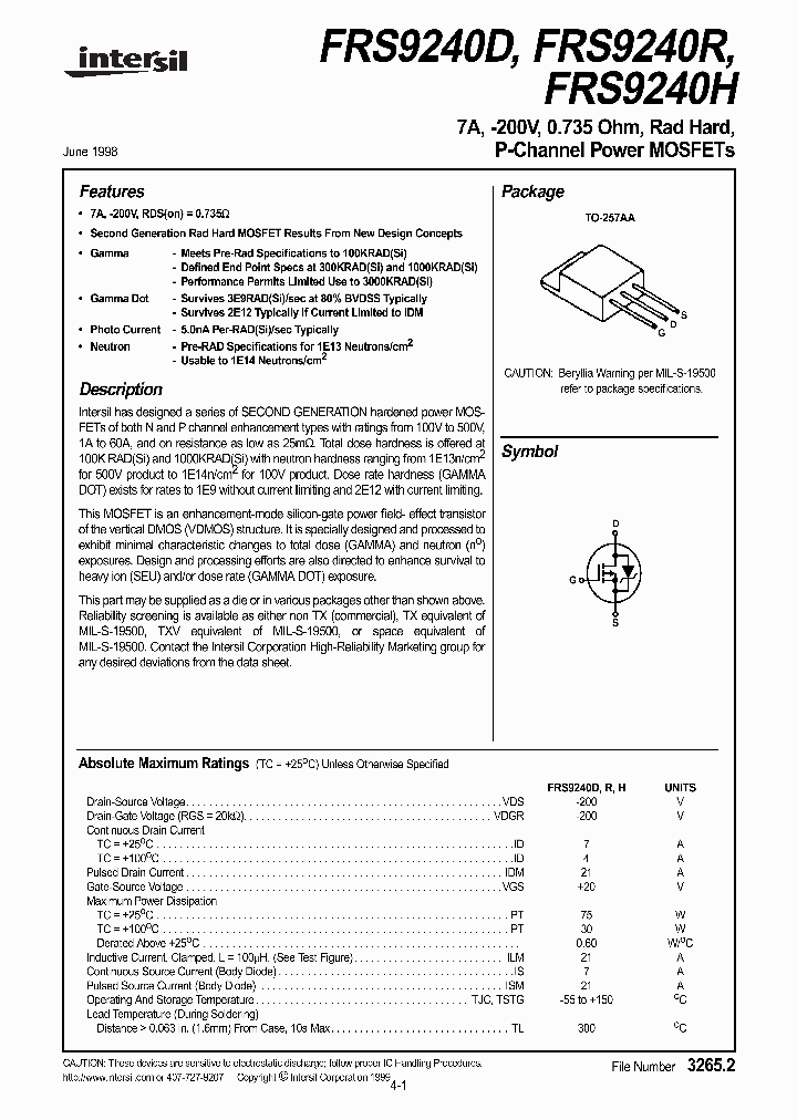 FRS9240H_330472.PDF Datasheet