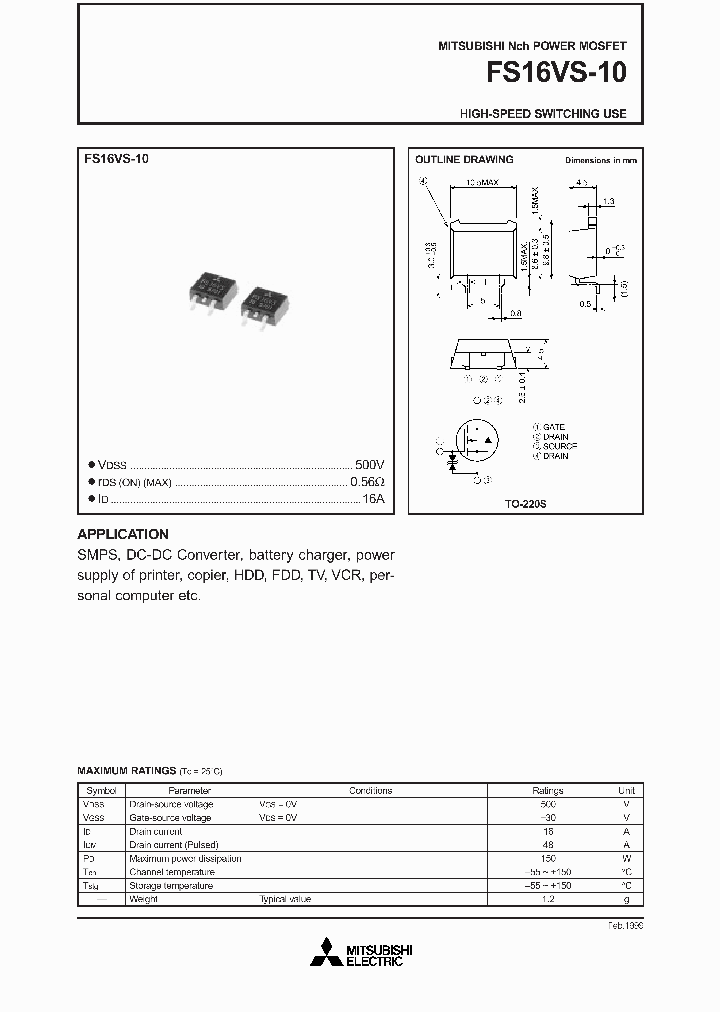 FS16VS-10_345442.PDF Datasheet