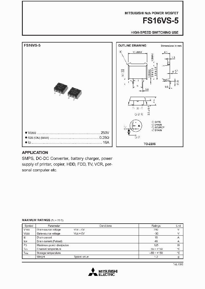 FS16VS-5_345443.PDF Datasheet