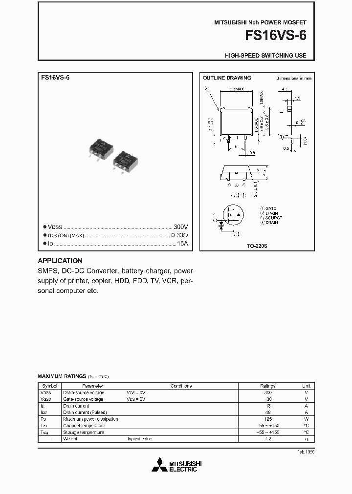 FS16VS-6_345446.PDF Datasheet