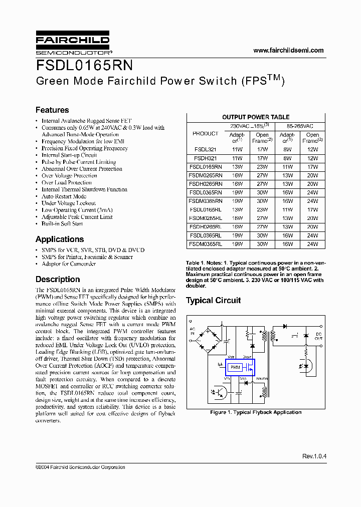 FSDH321_185183.PDF Datasheet Download --- IC-ON-LINE