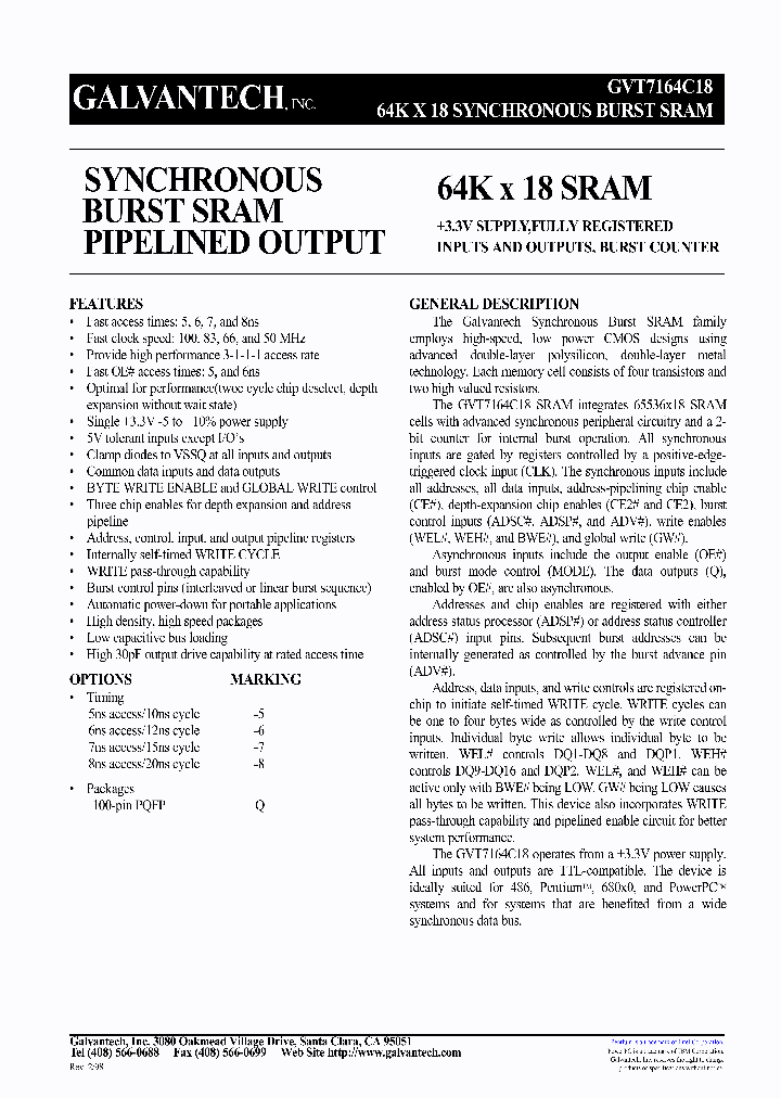 GVT7164C18_308681.PDF Datasheet