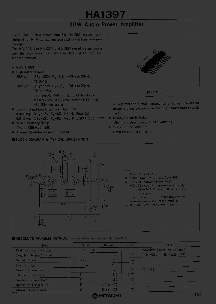HA1397_203764.PDF Datasheet Download --- IC-ON-LINE