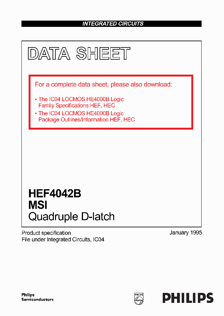 HEF4042B_370384.PDF Datasheet