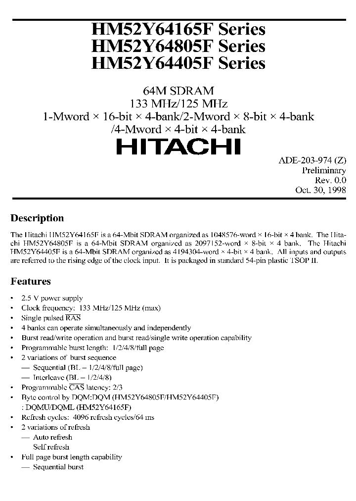 HM52Y64165FTT-75_195485.PDF Datasheet